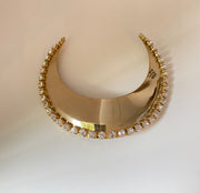 Barrete en croissant de cristal