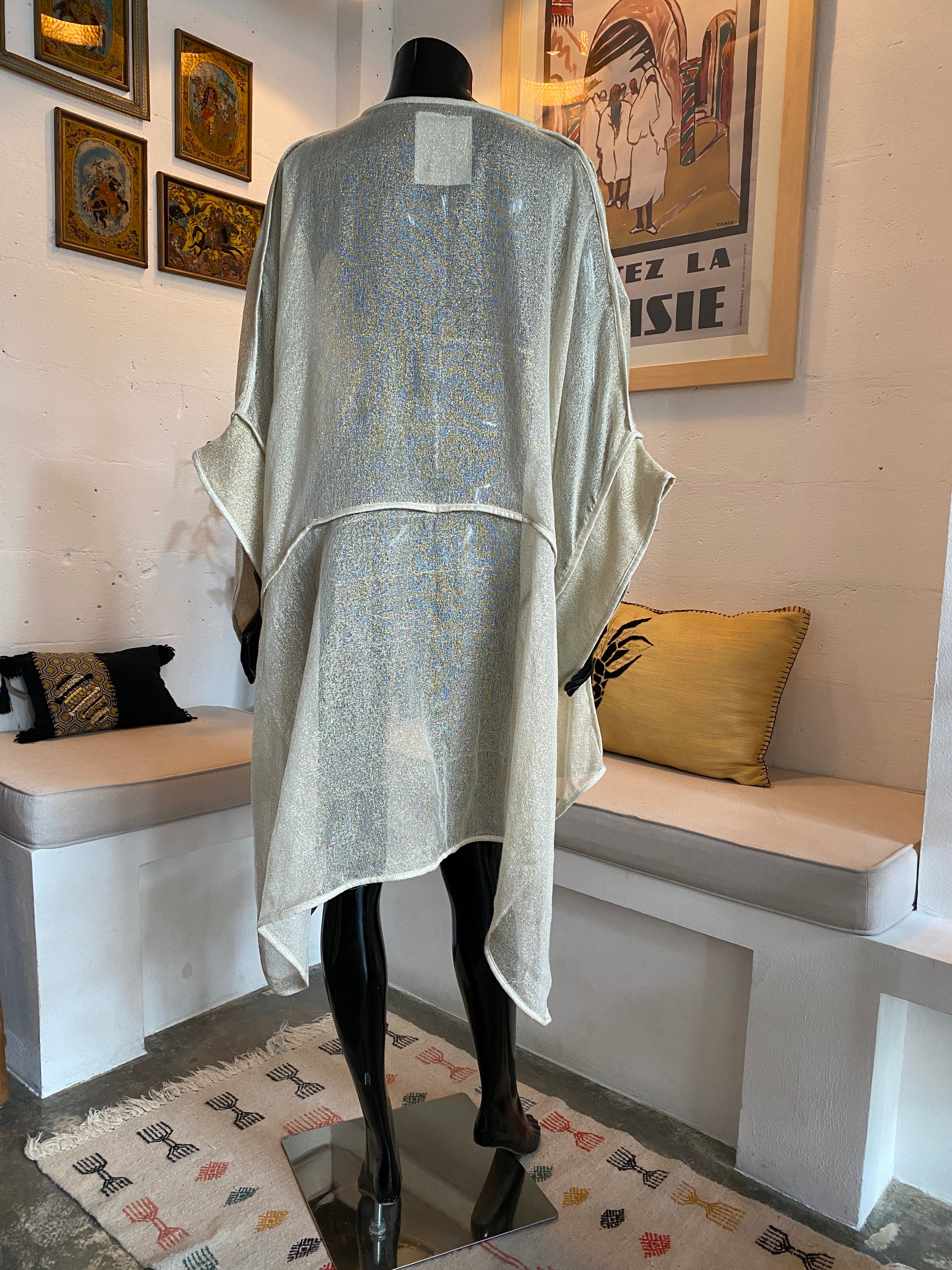 Ray Poncho – Caftan Court en Lin