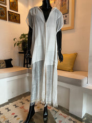 Kimono à capuche Sahara avec ourlet à franges