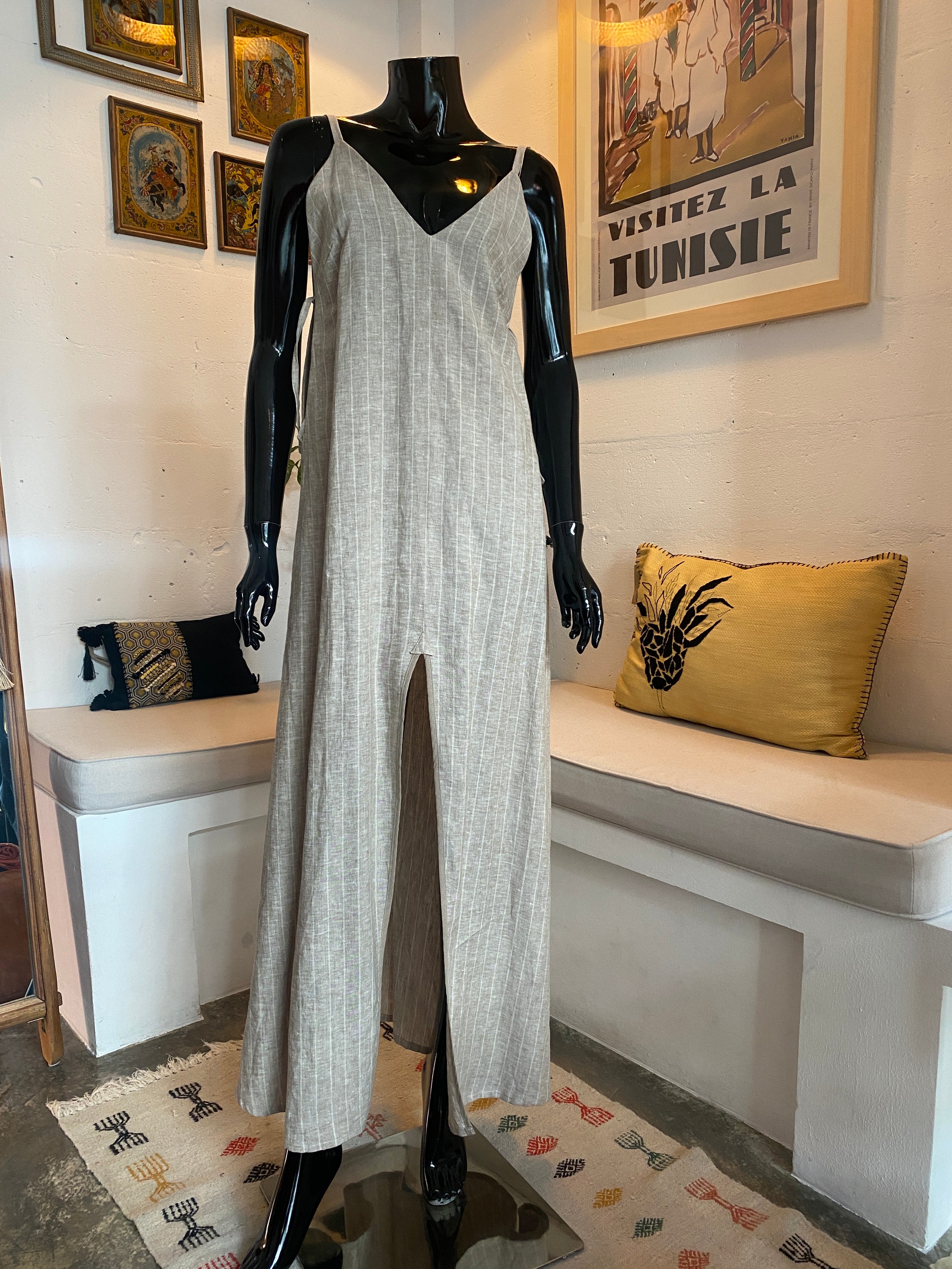 Robe en lin rayée Zine – Élégance naturelle