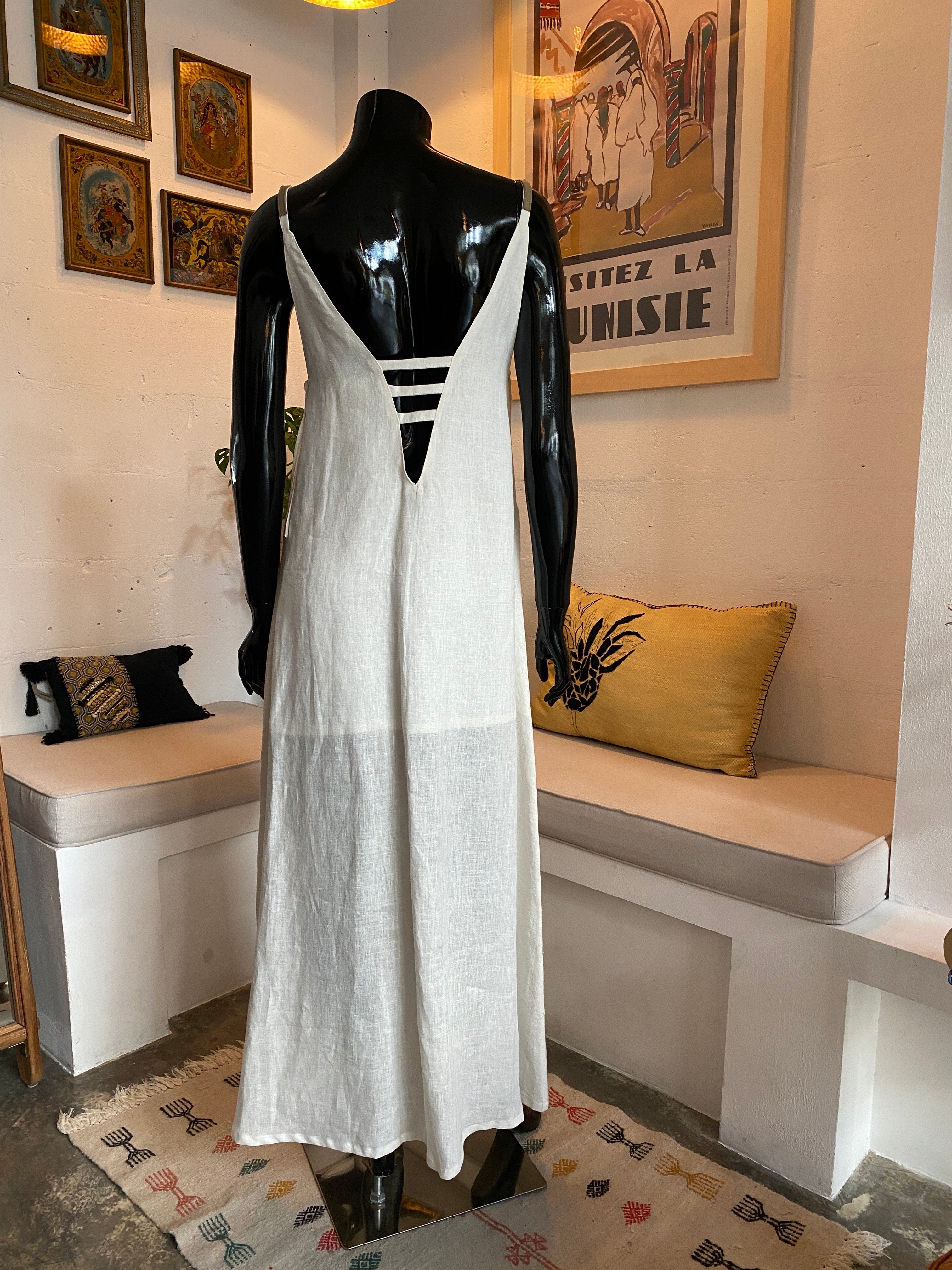 Robe en lin Zine – Édition crème douce