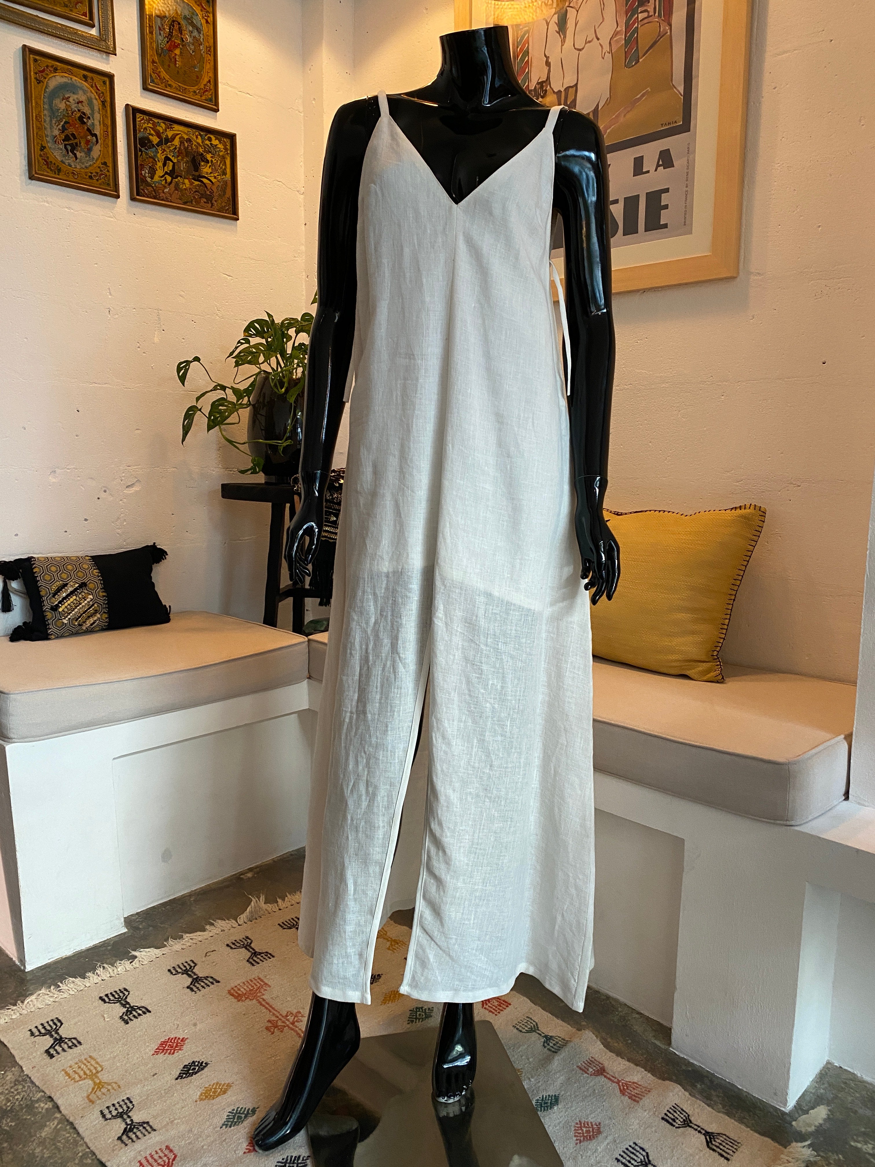 Robe en lin Zine – Édition ivoire