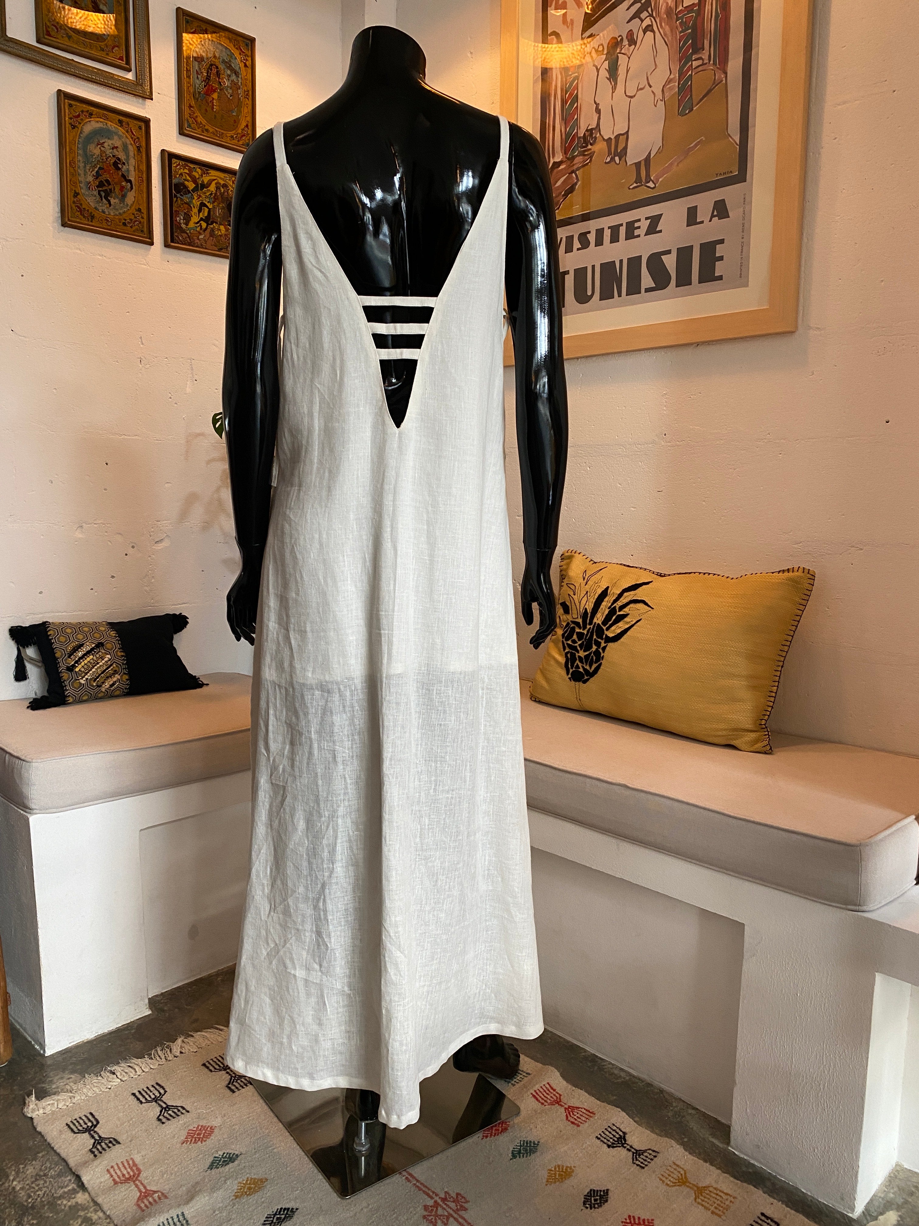 Robe en lin Zine – Édition ivoire
